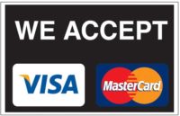 We Accept Visa and Mastercard